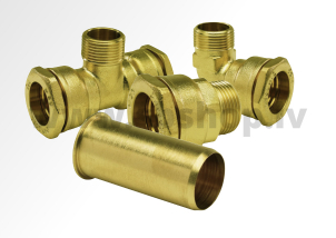 Bronze fittings for PE pipes